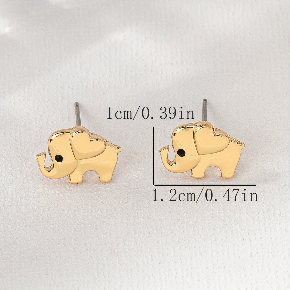 Cute Vintage Elephant Stud Earrings