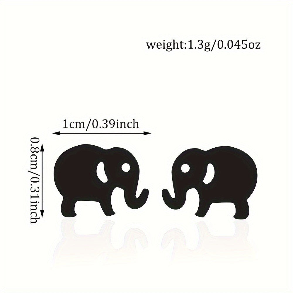 18k Elegant Elephant Stud Earrings