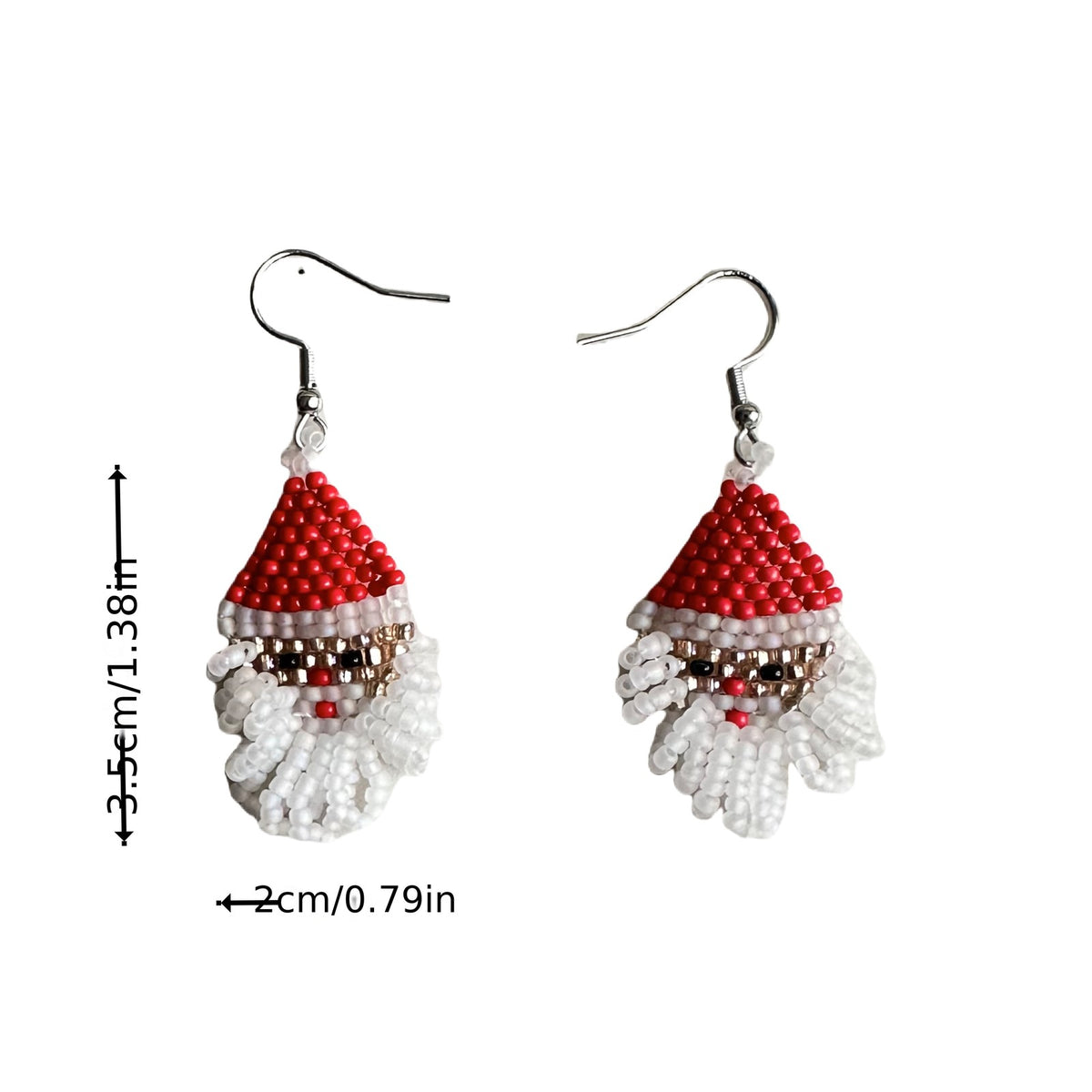 Boho Beaded Santa Claus Earrings