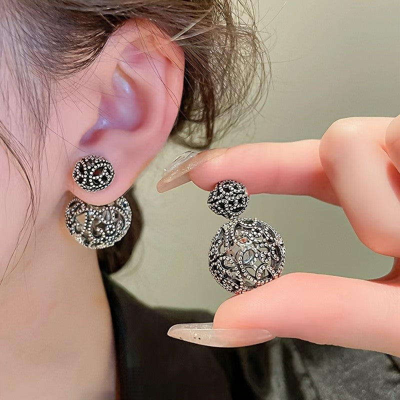 Vintage Inspired Filigree Ball Earrings