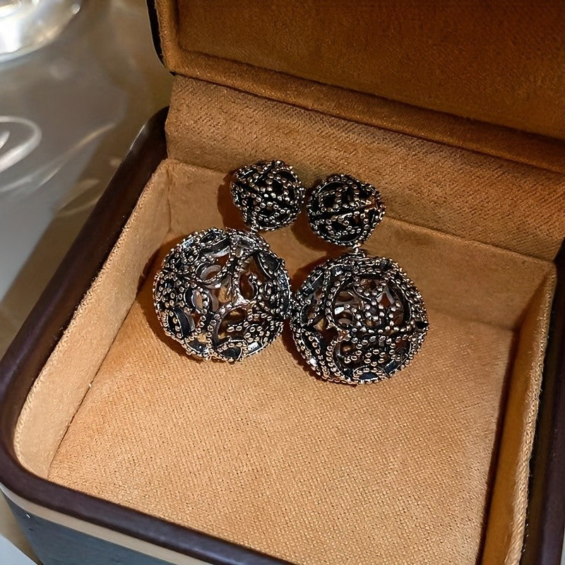 Vintage Inspired Filigree Ball Earrings