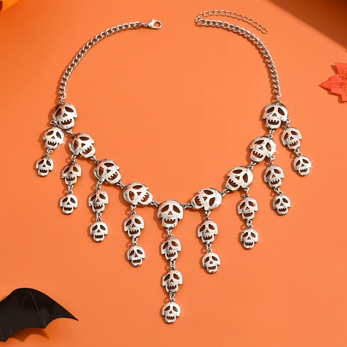 Vintage Gothic Skull Statement Necklace