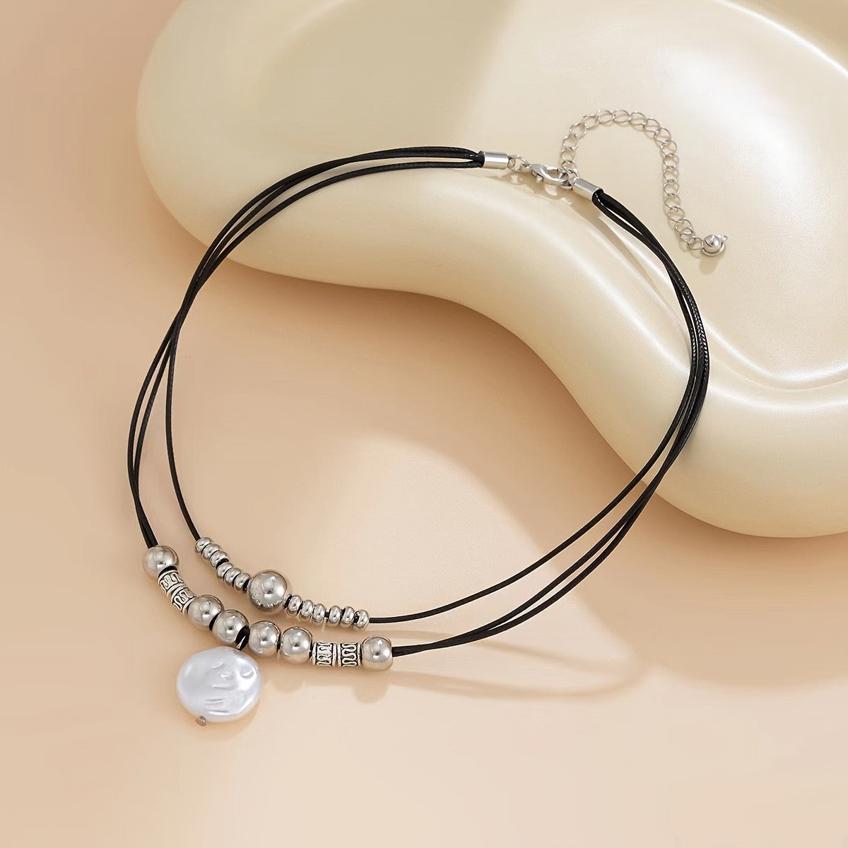 Elegant Adjustable Moon Phase Choker Necklace