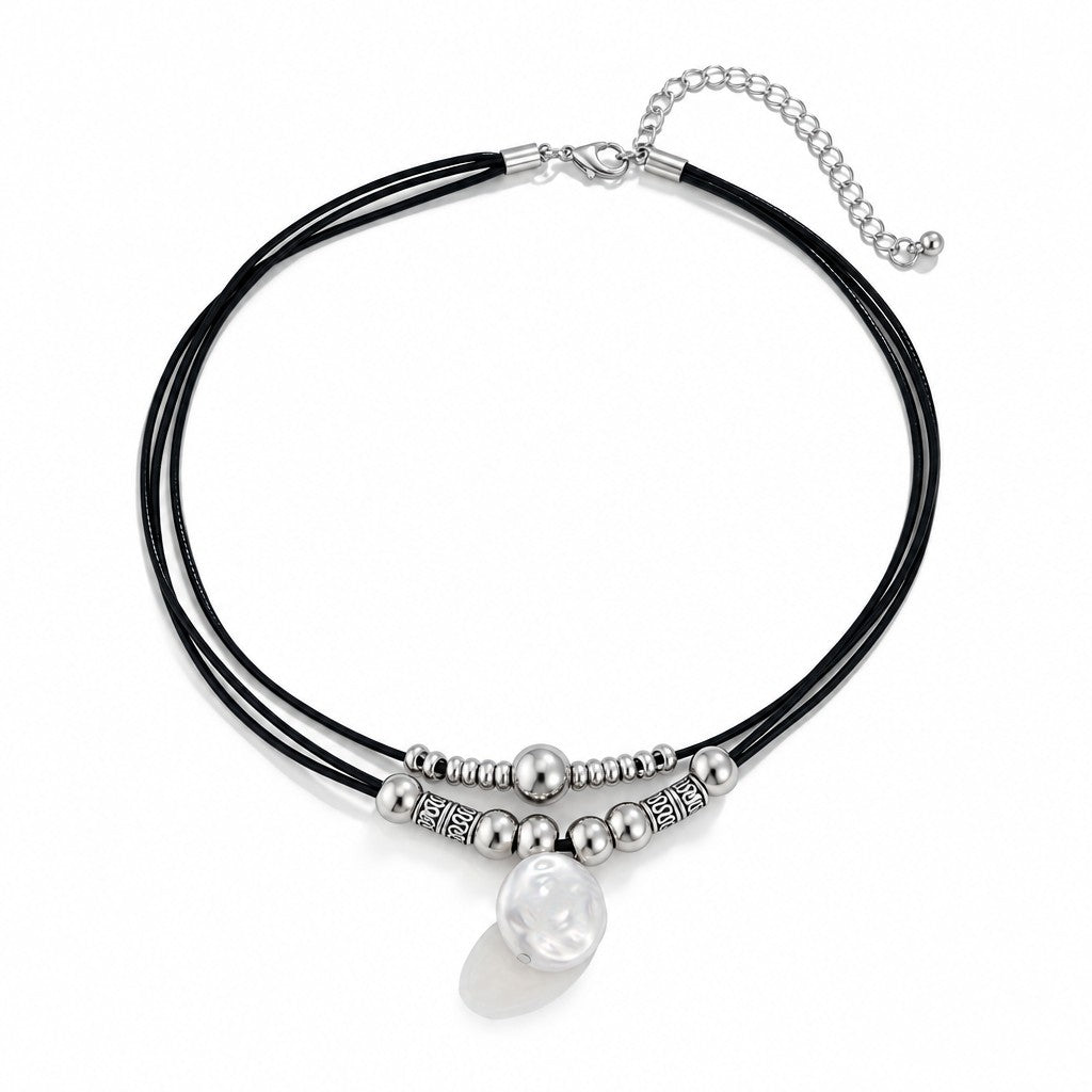 Elegant Adjustable Moon Phase Choker Necklace