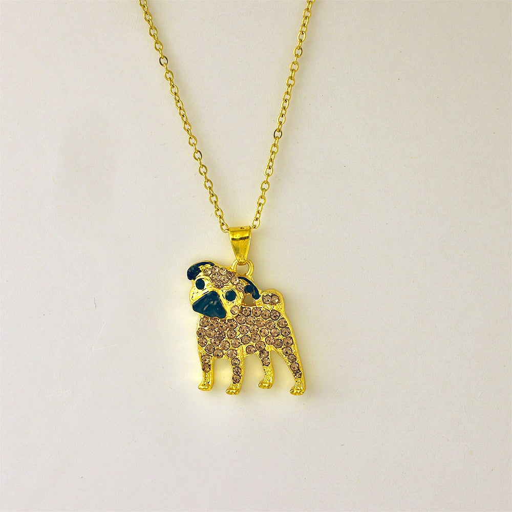 Dainty Pug Pendant Necklace