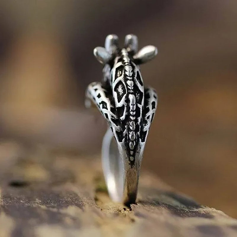 2pc Vintage Giraffe Wrap Ring Set