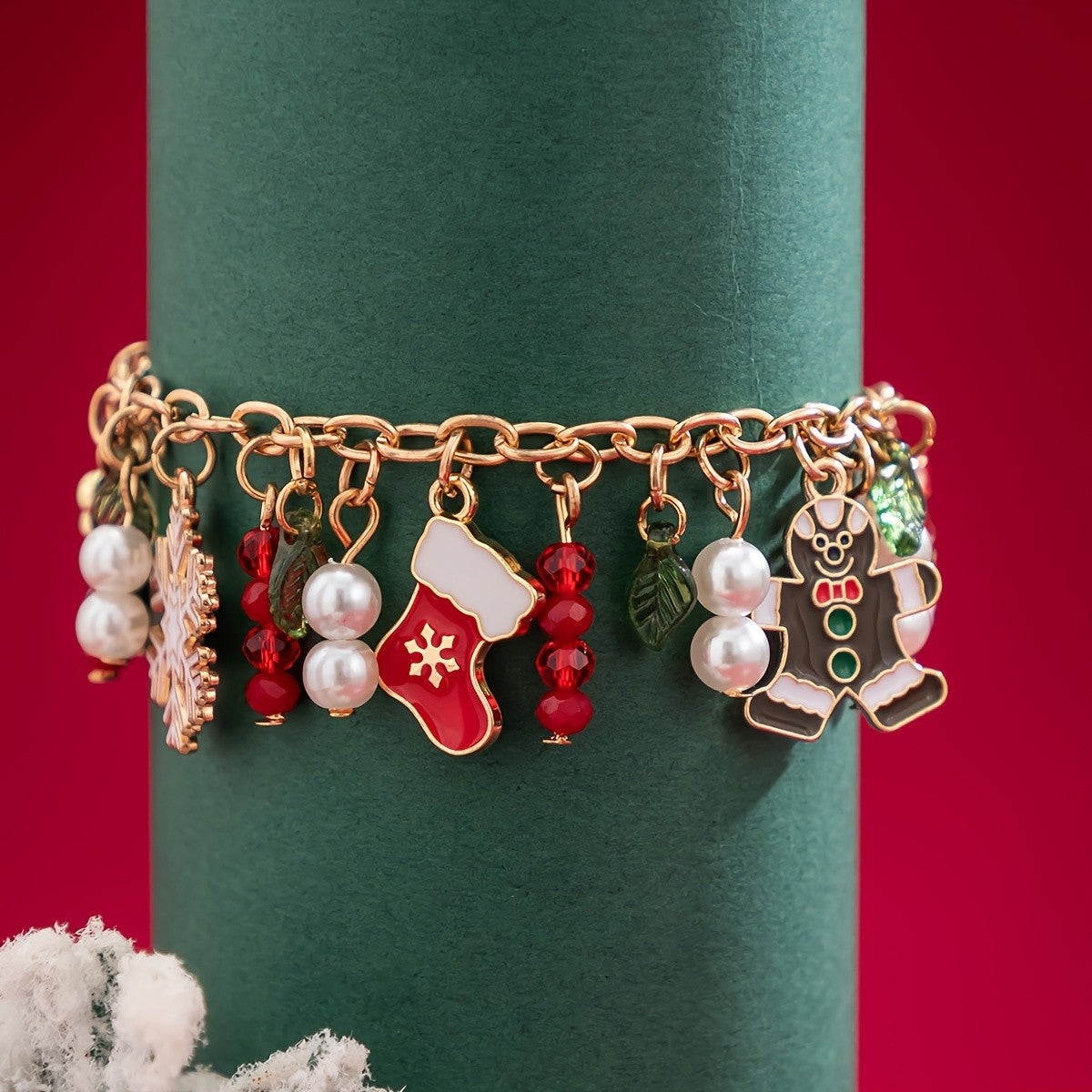 Festive Snowflake Charm Bracelet