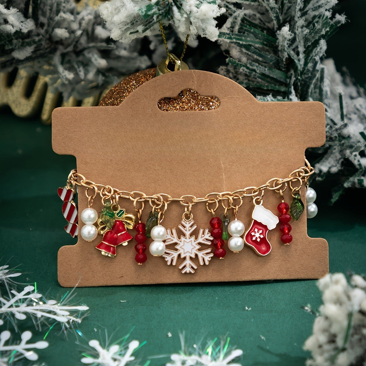 Festive Snowflake Charm Bracelet