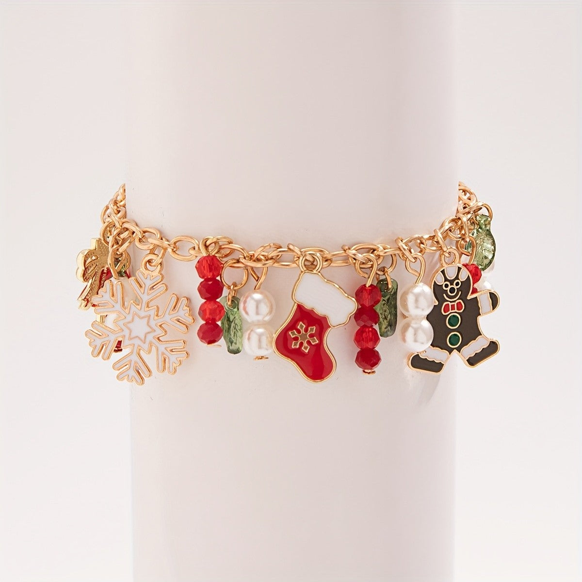 Festive Snowflake Charm Bracelet