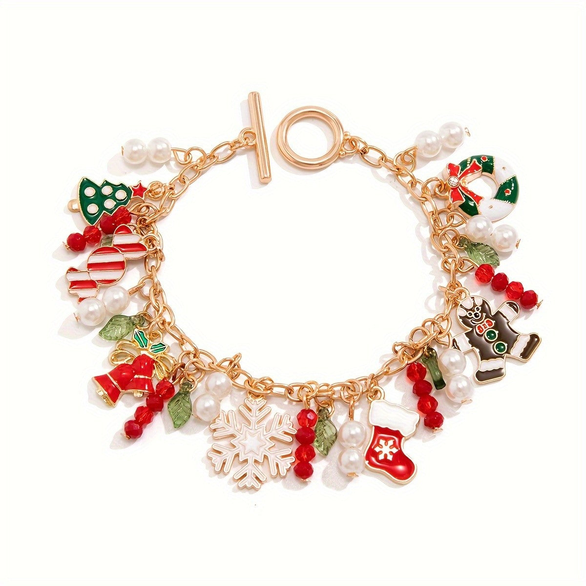Festive Snowflake Charm Bracelet