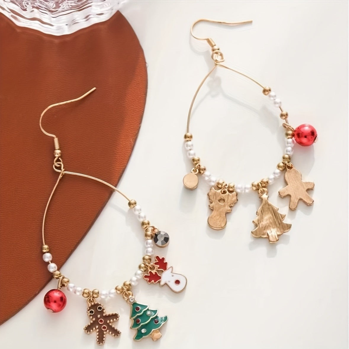 Festive Christmas Tree Charm Earrings