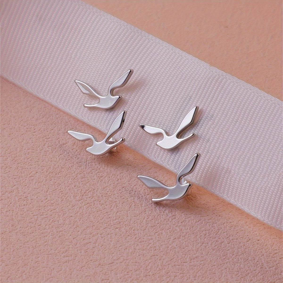 Elegant Vintage Dove Ear Jacket Earrings