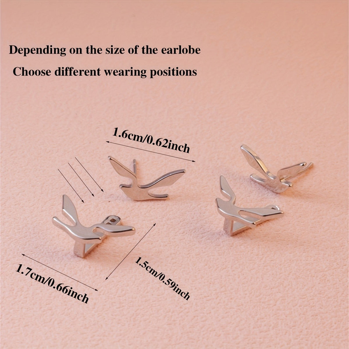 Elegant Vintage Dove Ear Jacket Earrings