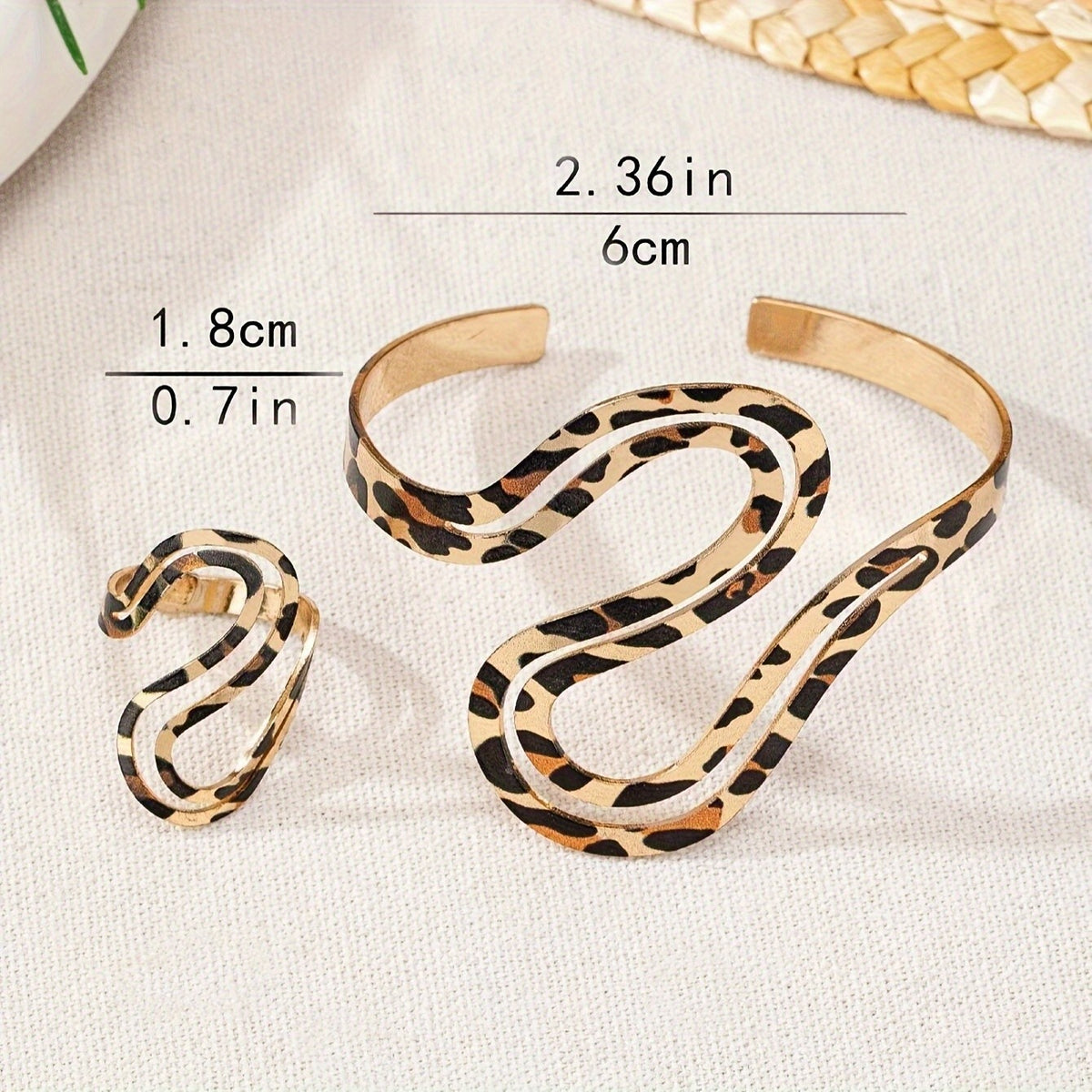 14k Boho Leopard Snake Ring