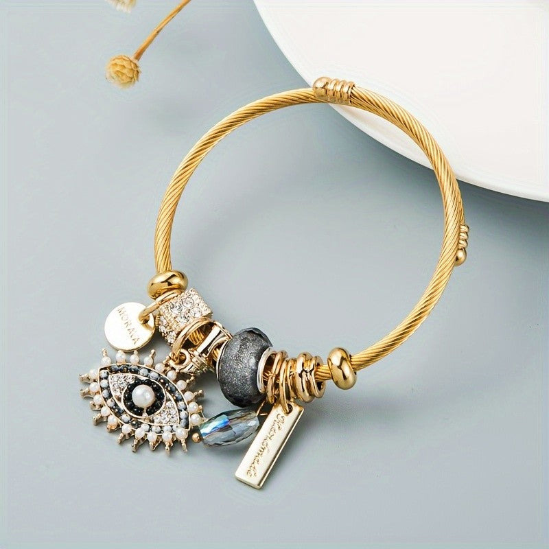 Boho Evil Eye Charm Bracelet