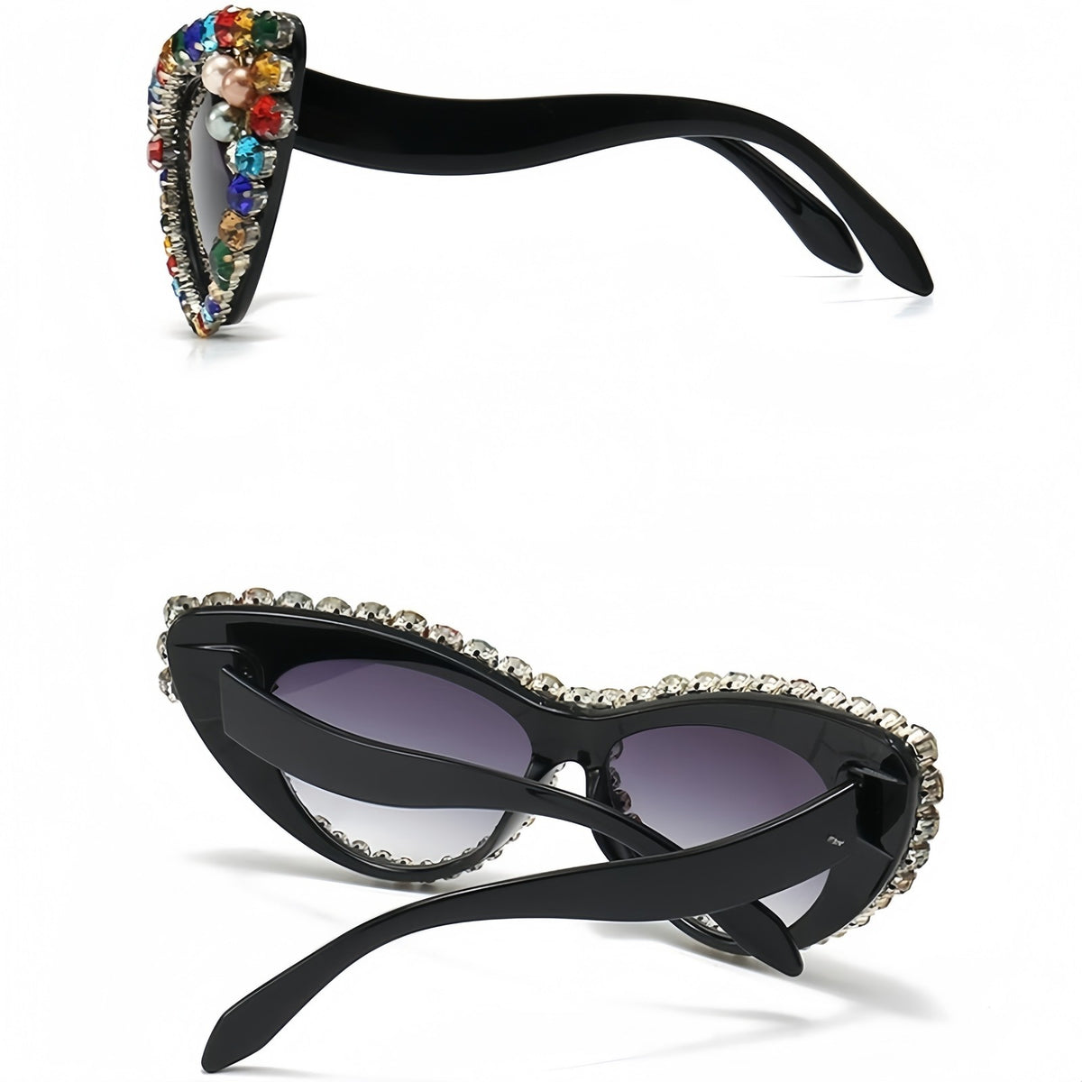 Classy Multicolor Gem Cat Eye Sunglasses