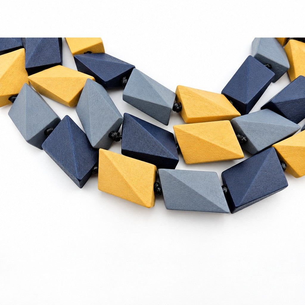 Boho Geometric Block Statement Necklace