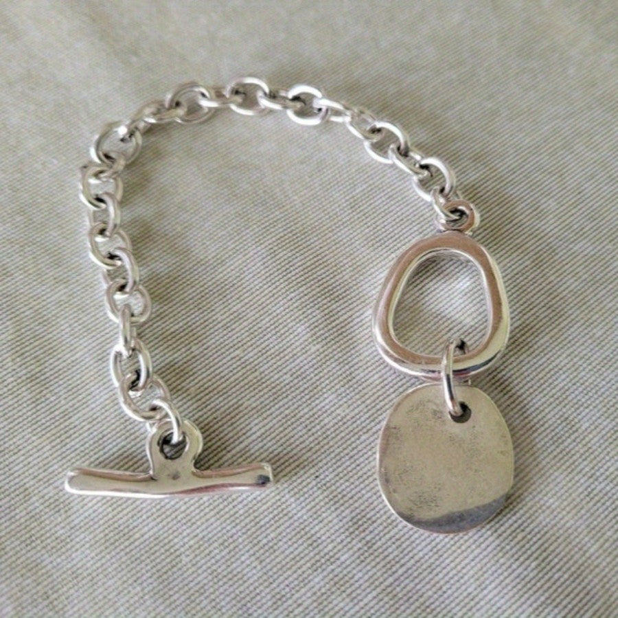 Classy Asymmetric Toggle Disc Bracelet