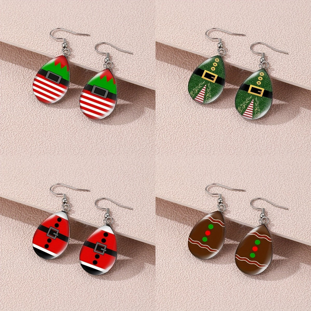 Festive Christmas Elf Dangle Earrings
