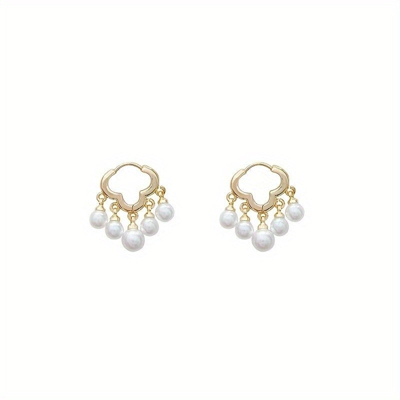Elegant Cloud Pearl Drop Earrings