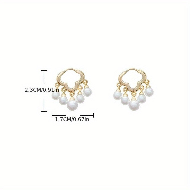 Elegant Cloud Pearl Drop Earrings