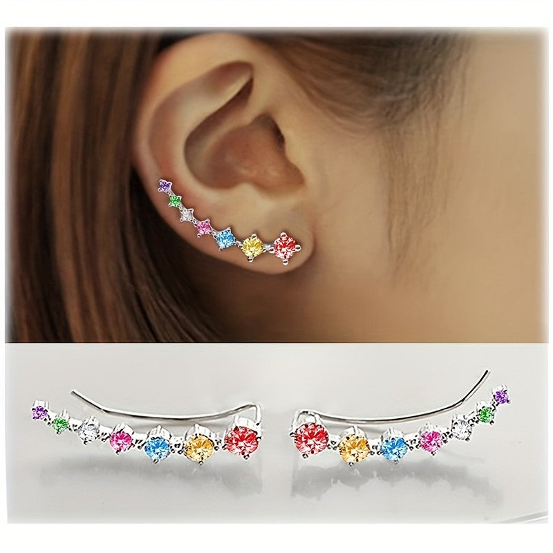 Dainty Rainbow Zirconia Ear Cuff