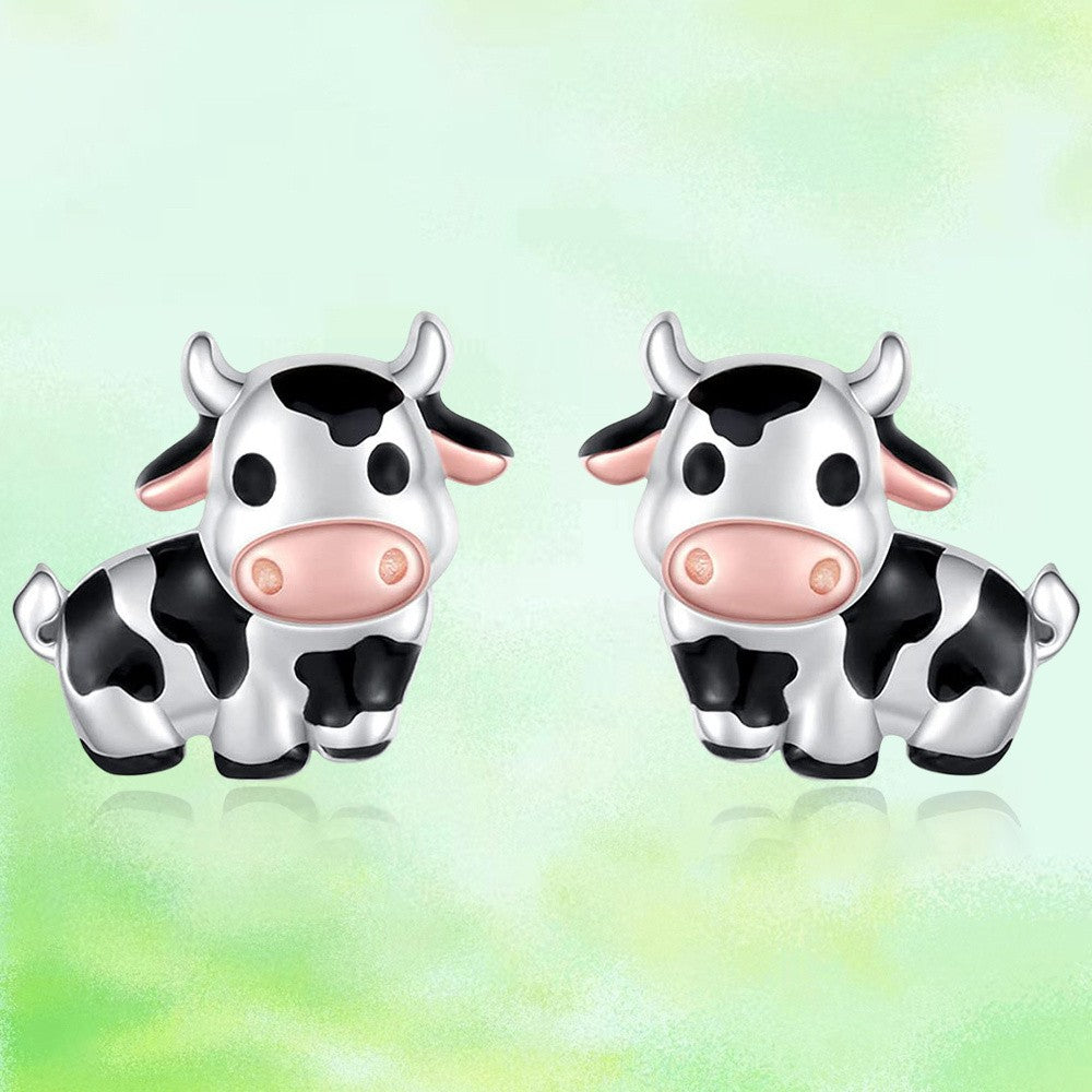 Cute Cow Stud Earrings