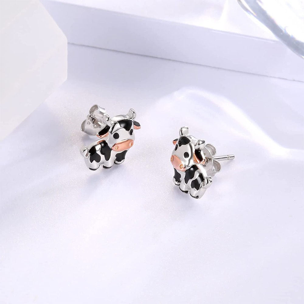 Cute Cow Stud Earrings