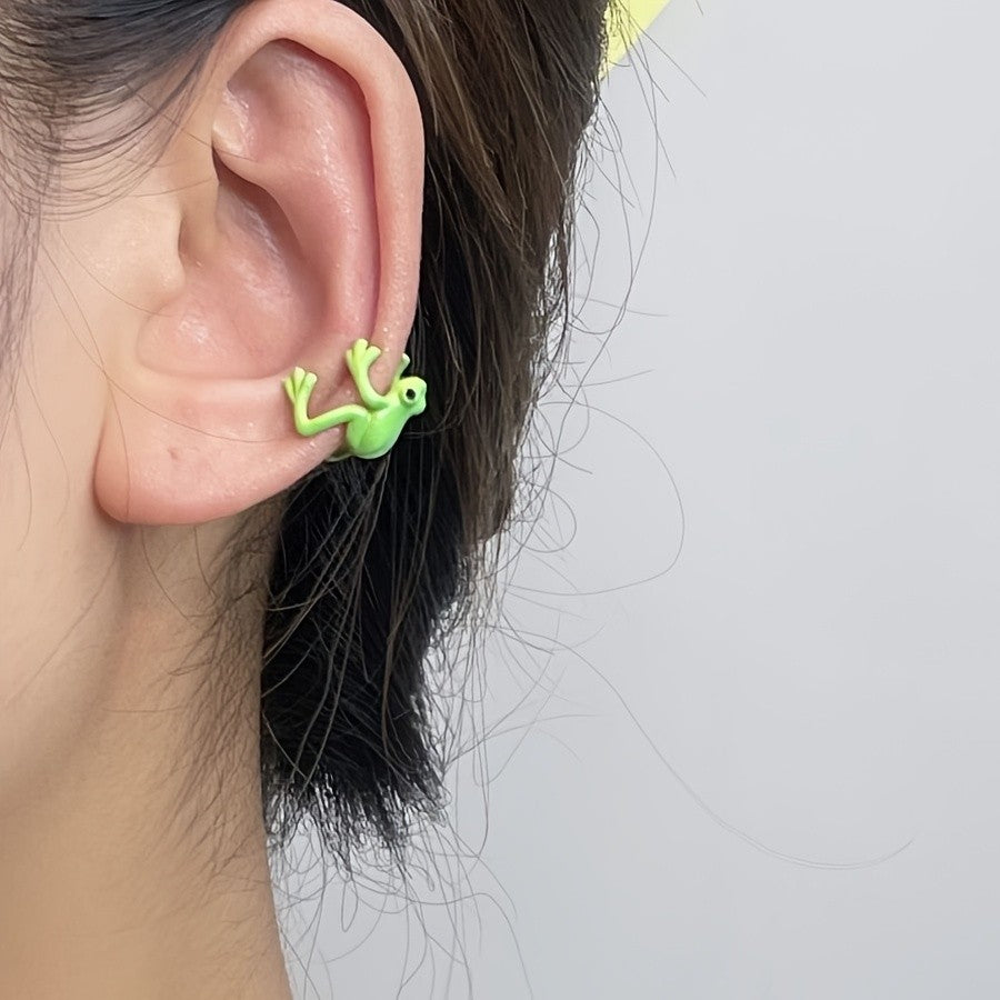 Cute Green Frog Ear Cuff