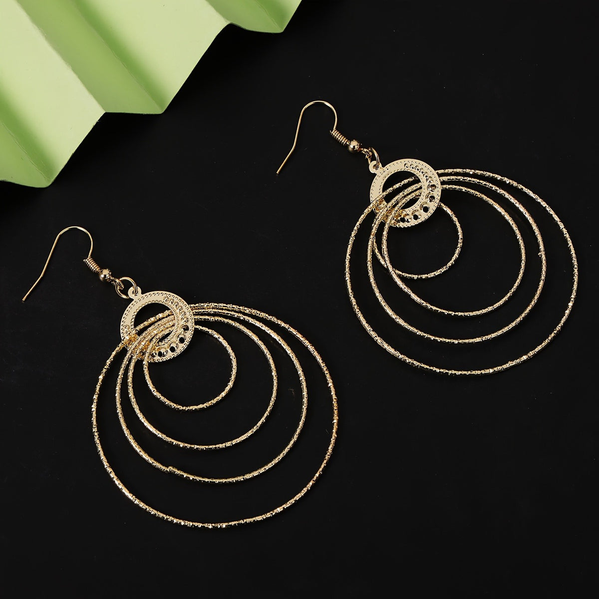 14k Boho Textured Spiral Hoop Earrings