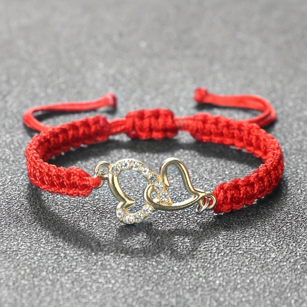 Boho Woven Heart Bracelet