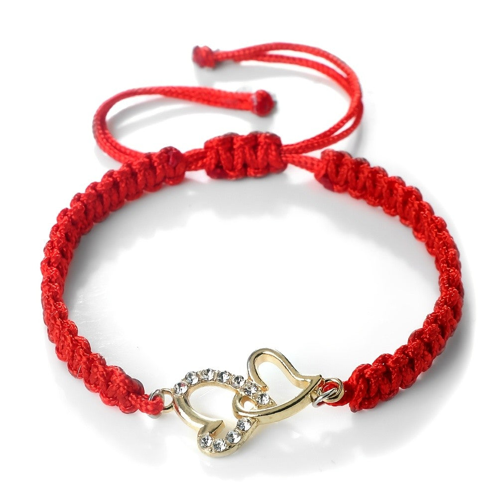 Boho Woven Heart Bracelet