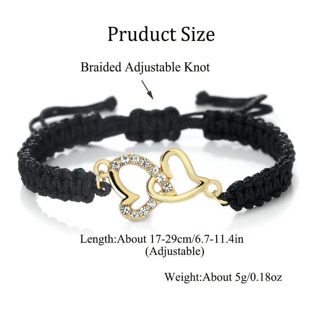 Boho Woven Heart Bracelet