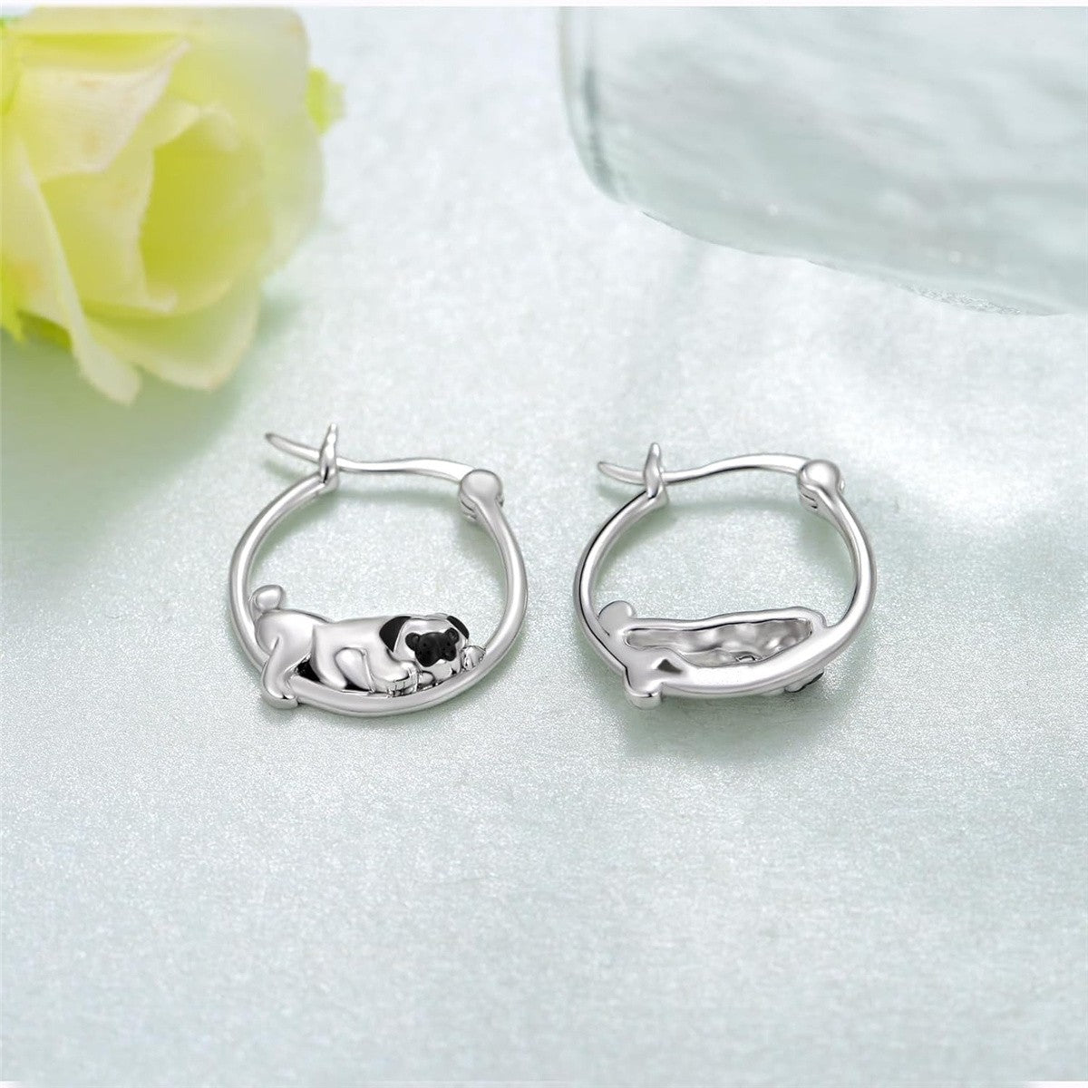 Cute Pug Hoop Earrings