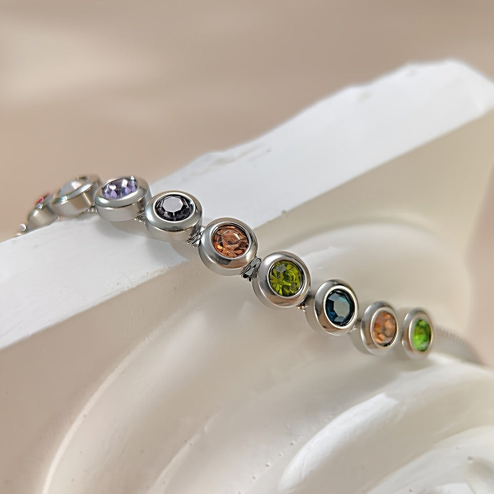 18k Classy Multi-Color CZ Bracelet