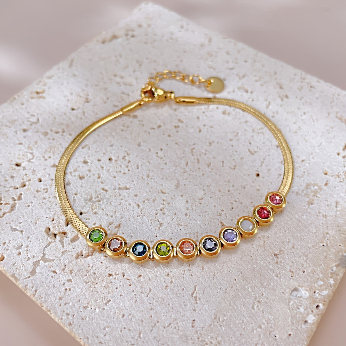 18k Classy Multi-Color CZ Bracelet
