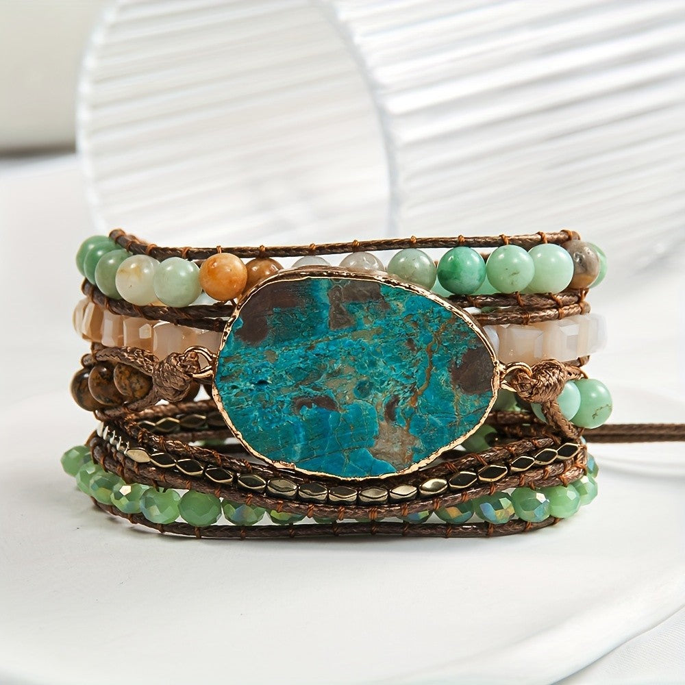 Boho Natural Stone Wrap Bracelet
