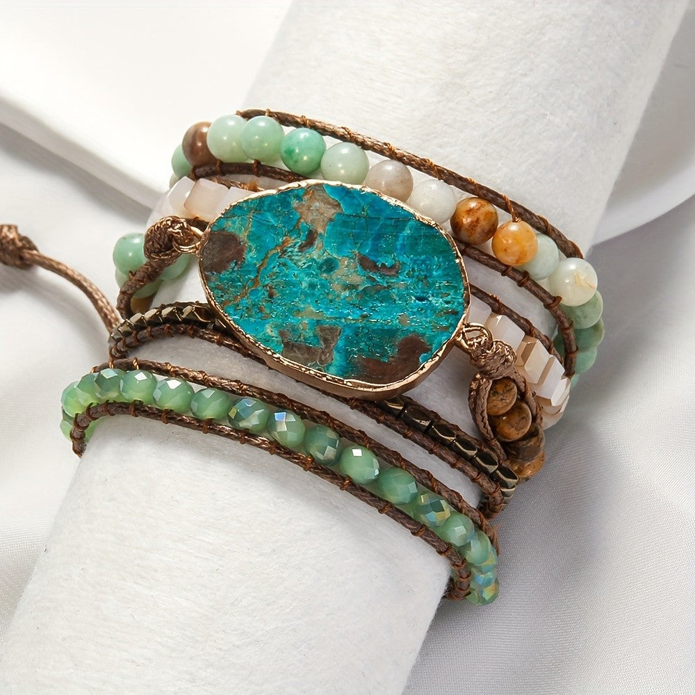 Boho Natural Stone Wrap Bracelet