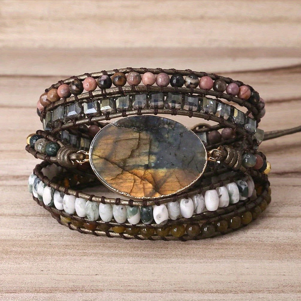 Boho Natural Stone Wrap Bracelet