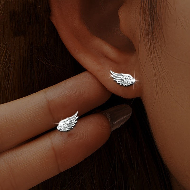 Dainty Angel Wing Earrings