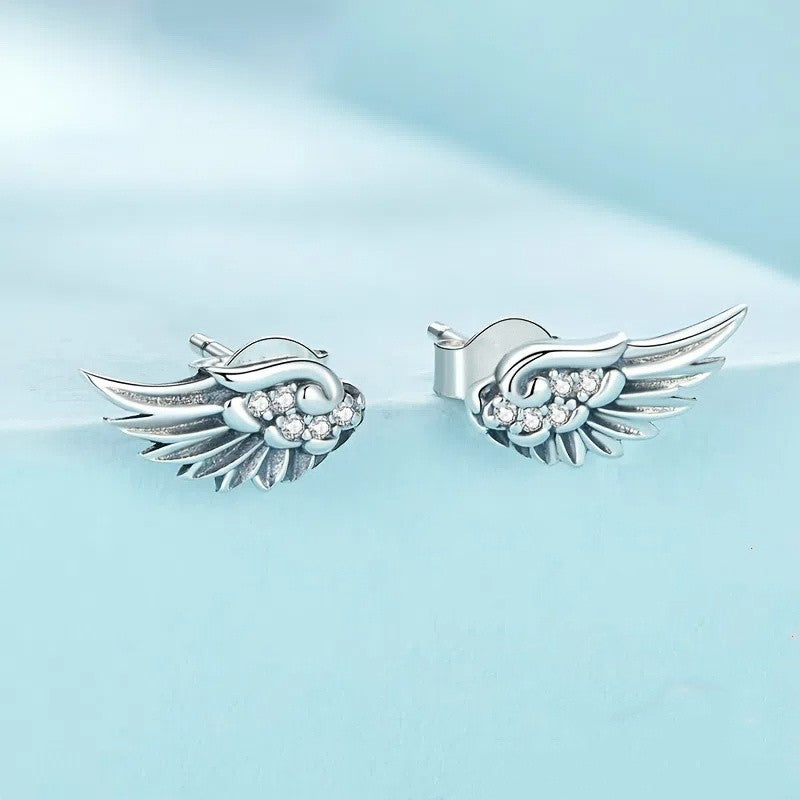 Dainty Angel Wing Earrings