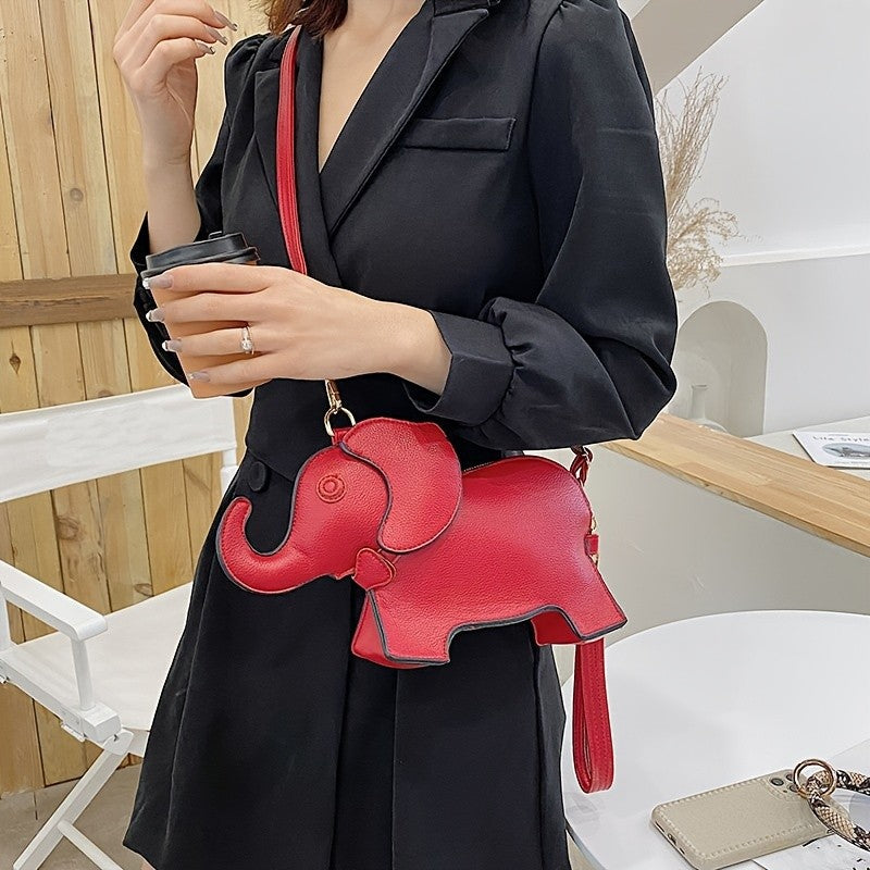Whimsical Elephant Shape Crossbody Bag