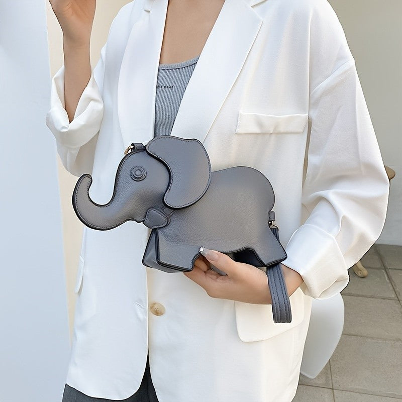 Whimsical Elephant Shape Crossbody Bag