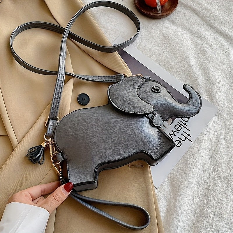 Whimsical Elephant Shape Crossbody Bag