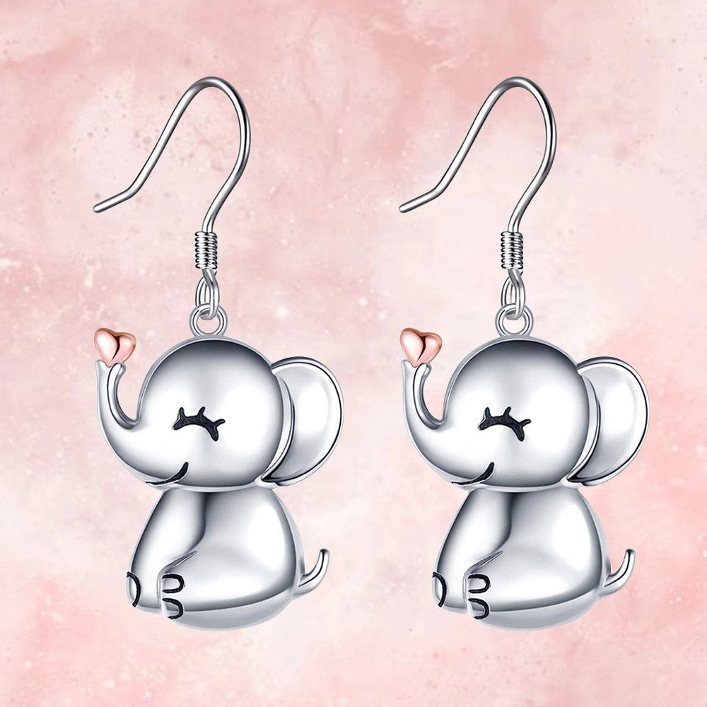 Dainty Cartoon Elephant Earrings