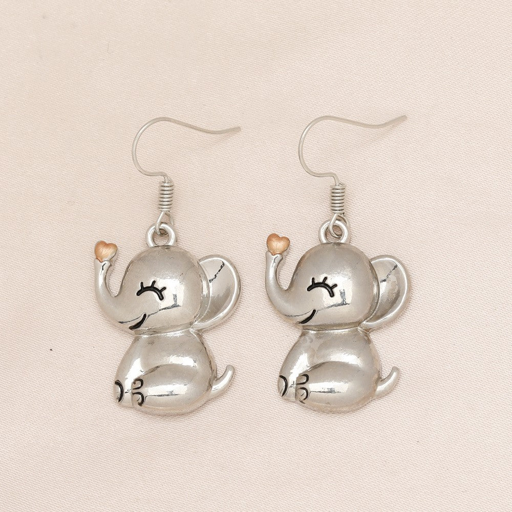 Dainty Cartoon Elephant Earrings