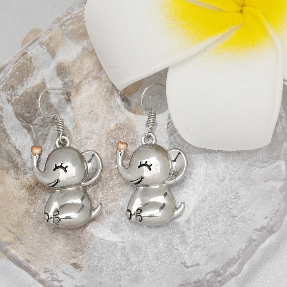 Dainty Cartoon Elephant Earrings
