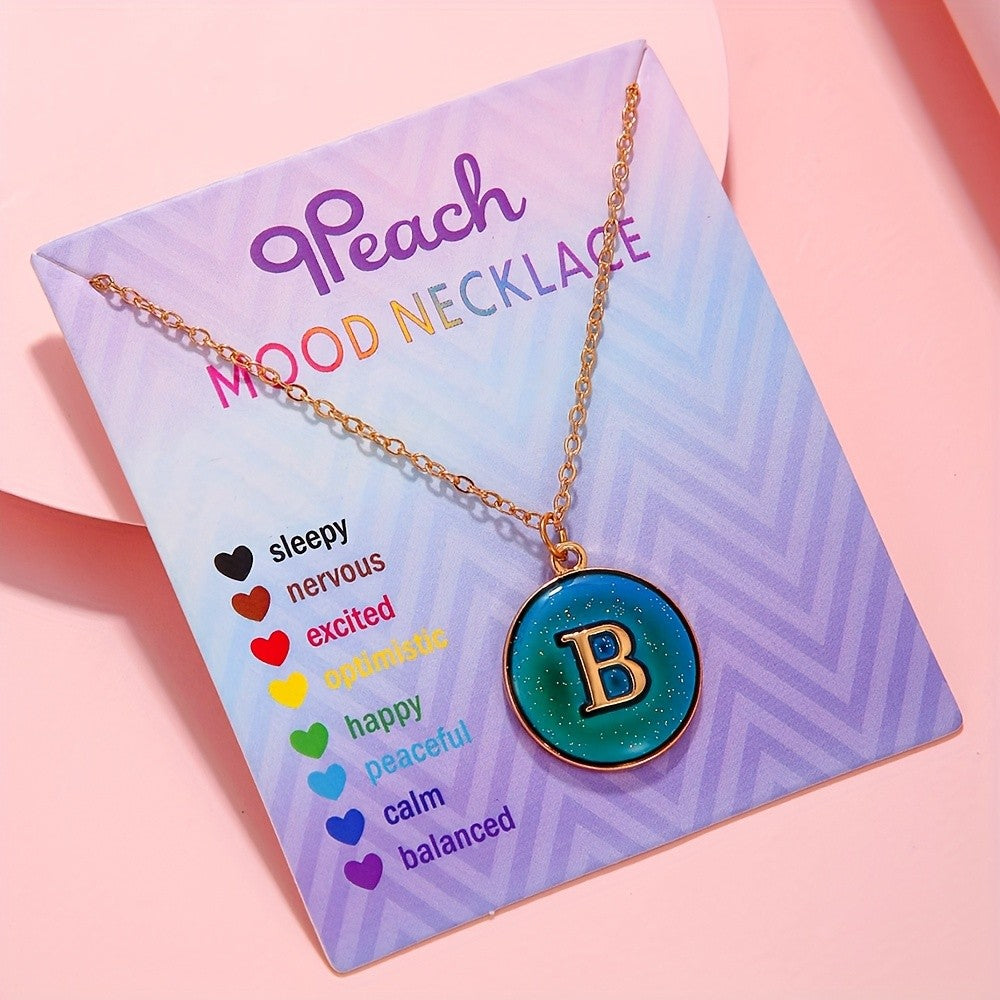 Dainty Color Changing Initial Necklace