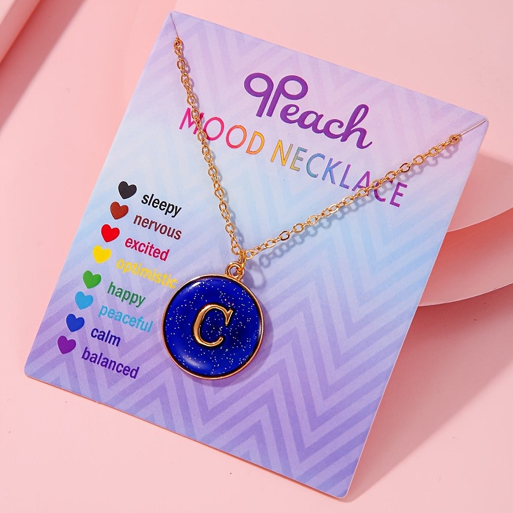 Dainty Color Changing Initial Necklace