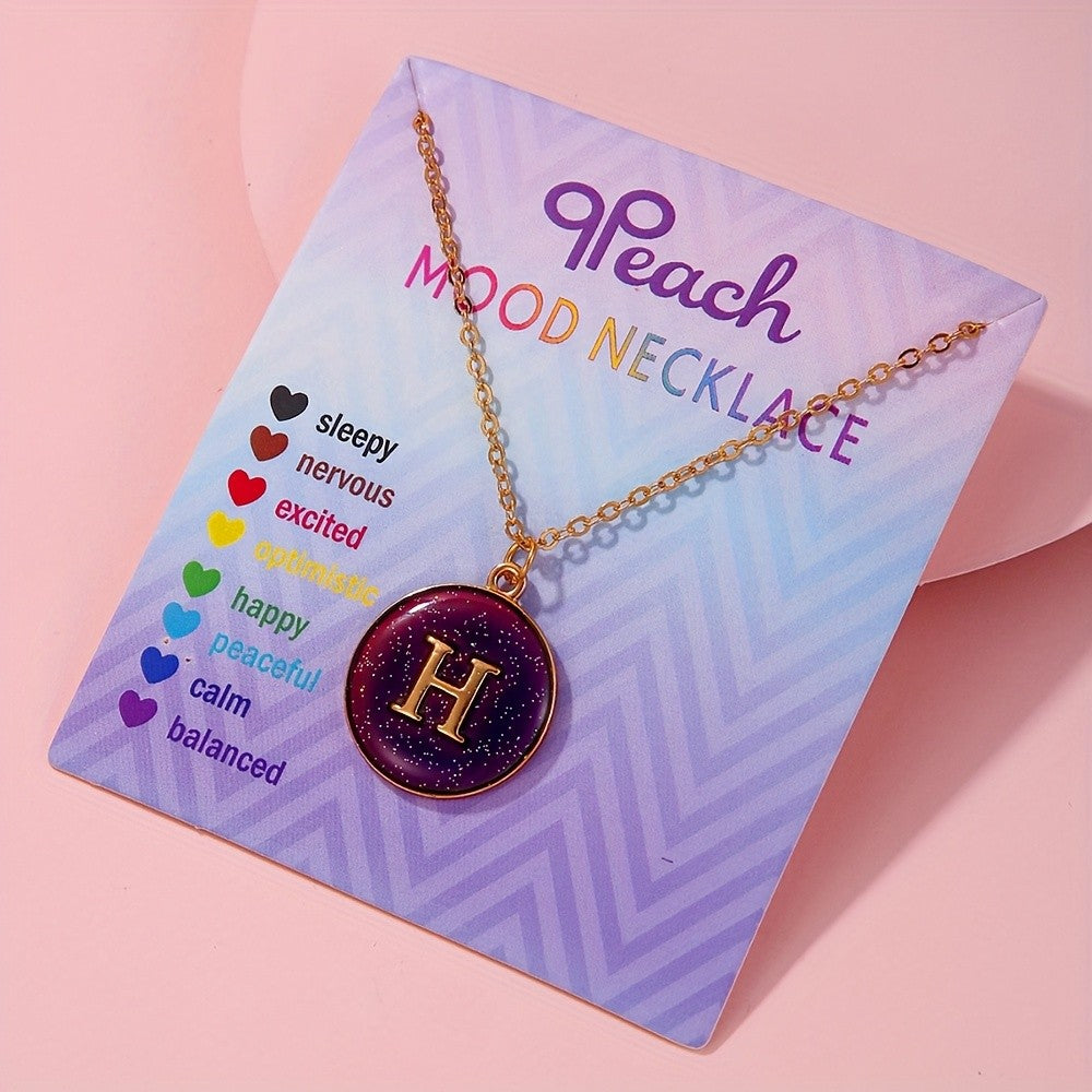 Dainty Color Changing Initial Necklace